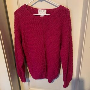 Vintage 90s Hand Knit for The Limited Pink Sweater - Size Small